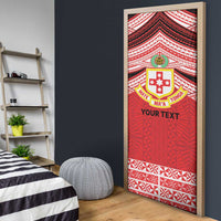 Personalised Kolisi Tonga College Atele Door Cover Polynesian Ngatu Tribal LT9 - Polynesian Pride