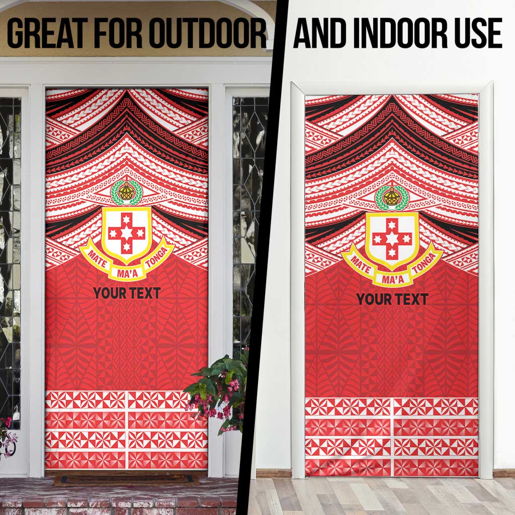 Personalised Kolisi Tonga College Atele Door Cover Polynesian Ngatu Tribal LT9 - Polynesian Pride