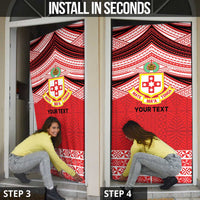 Personalised Kolisi Tonga College Atele Door Cover Polynesian Ngatu Tribal LT9 - Polynesian Pride