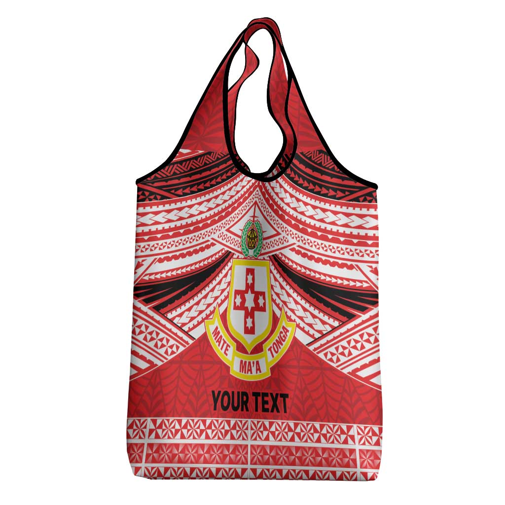 Personalised Kolisi Tonga College Atele Grocery Bag Polynesian Ngatu Tribal LT9 - Polynesian Pride