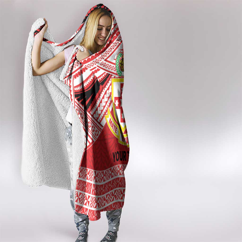Personalised Kolisi Tonga College Atele Hooded Blanket Polynesian Ngatu Tribal LT9 - Polynesian Pride
