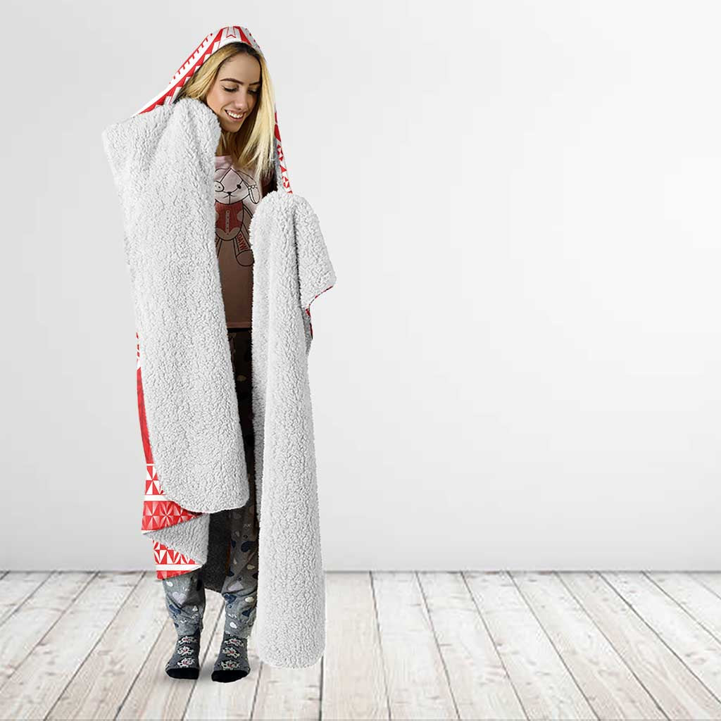 Personalised Kolisi Tonga College Atele Hooded Blanket Polynesian Ngatu Tribal LT9 - Polynesian Pride