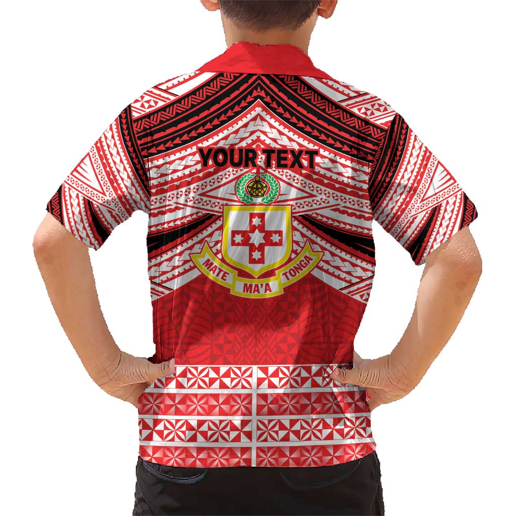 Personalised Kolisi Tonga College Atele Kid Hawaiian Shirt Polynesian Ngatu Tribal LT9 - Polynesian Pride