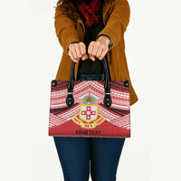 Personalised Kolisi Tonga College Atele Leather Bag Polynesian Ngatu Tribal - Polynesian Pride