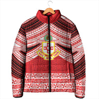Personalised Kolisi Tonga College Atele Padded Jacket Polynesian Ngatu Tribal LT9 - Polynesian Pride
