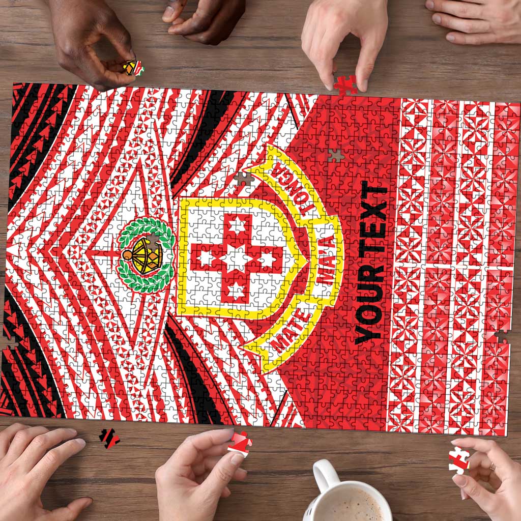 Personalised Kolisi Tonga College Atele Puzzle Polynesian Ngatu Tribal LT9 - Polynesian Pride