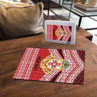 Personalised Kolisi Tonga College Atele Puzzle Polynesian Ngatu Tribal LT9 - Polynesian Pride