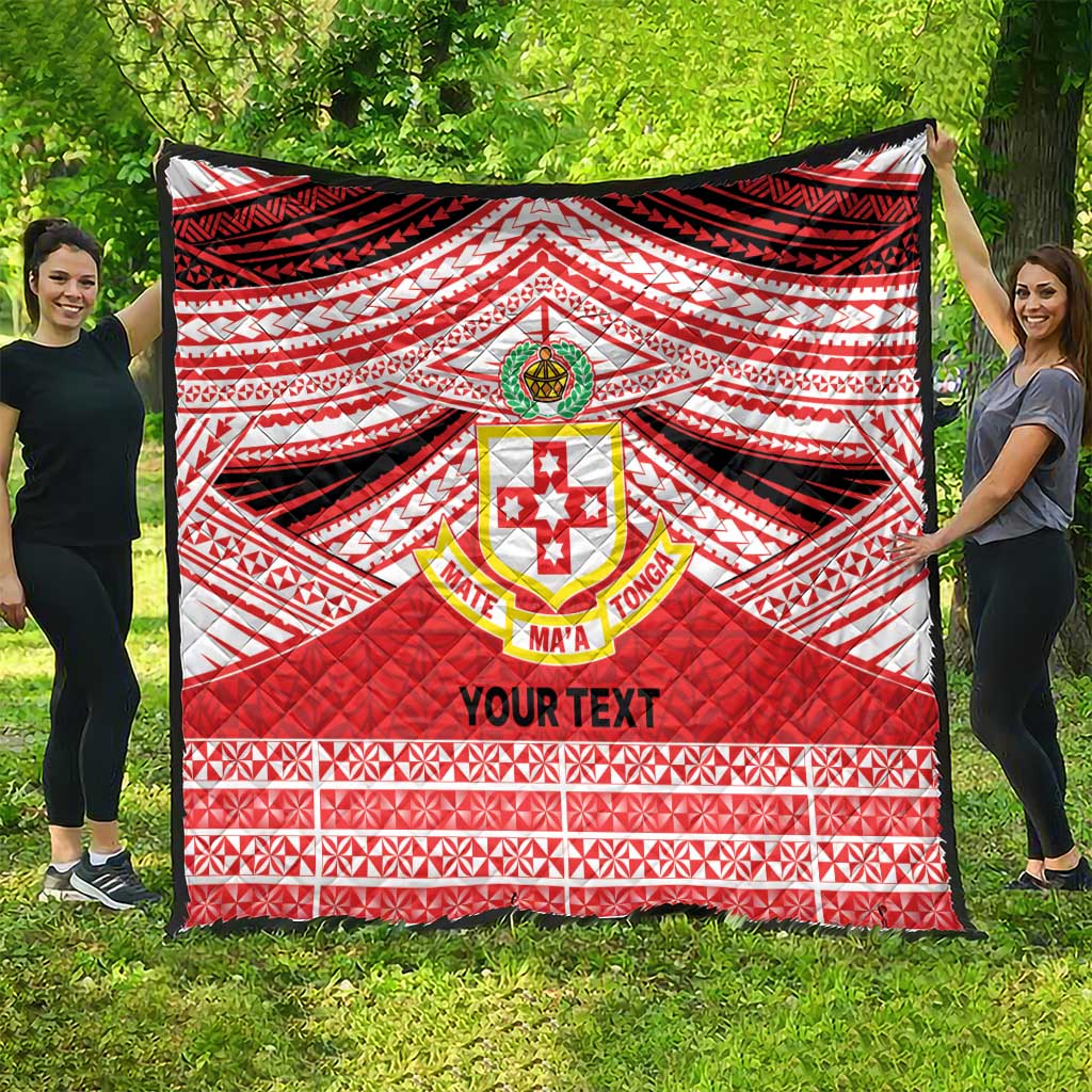 Personalised Kolisi Tonga College Atele Quilt Polynesian Ngatu Tribal