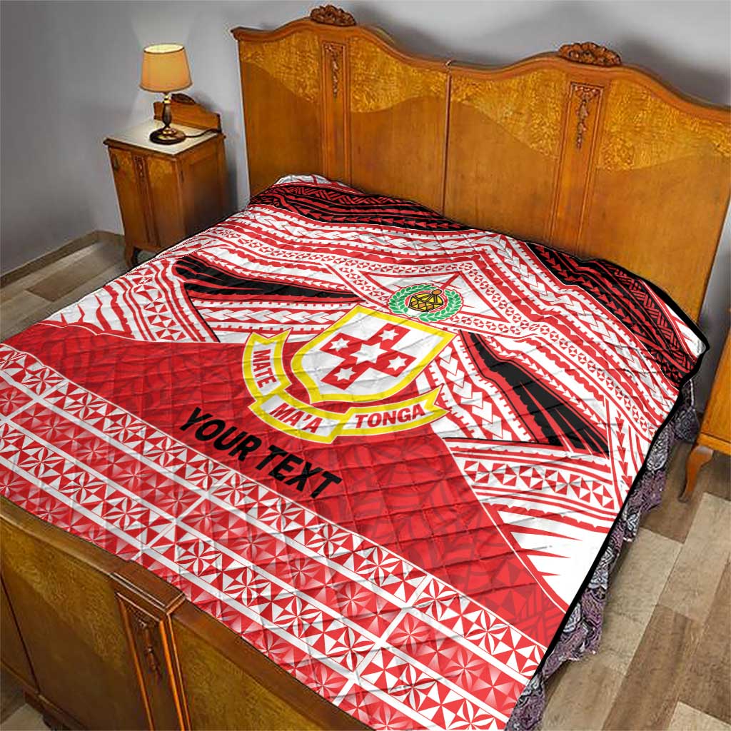 Personalised Kolisi Tonga College Atele Quilt Polynesian Ngatu Tribal