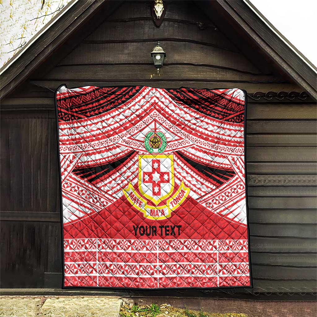 Personalised Kolisi Tonga College Atele Quilt Polynesian Ngatu Tribal