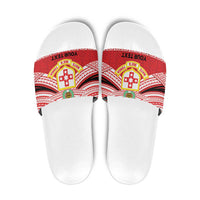 Personalised Kolisi Tonga College Atele Slide Sandals Polynesian Ngatu Tribal - Polynesian Pride
