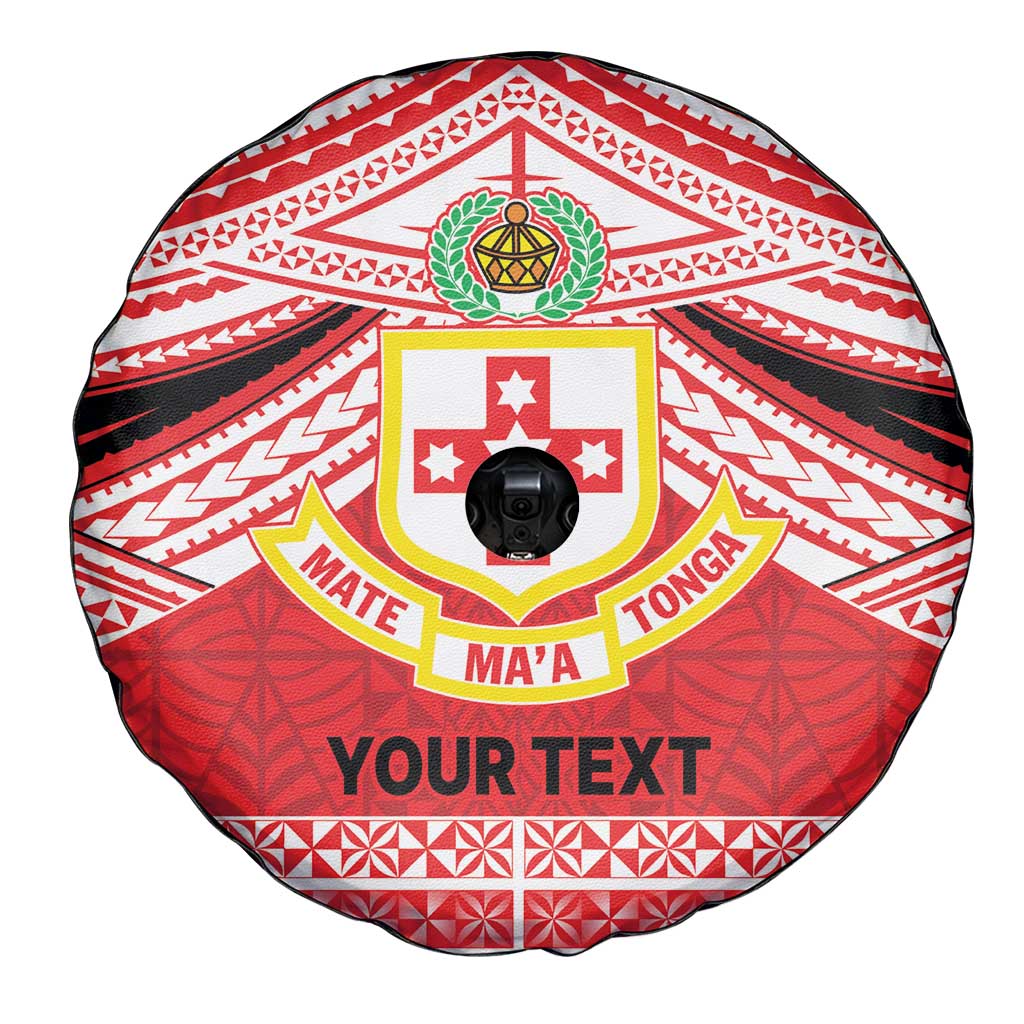 Personalised Kolisi Tonga College Atele Spare Tire Cover Polynesian Ngatu Tribal