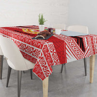Personalised Kolisi Tonga College Atele Tablecloth Polynesian Ngatu Tribal LT9 - Polynesian Pride
