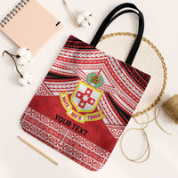 Personalised Kolisi Tonga College Atele Tote Bag Polynesian Ngatu Tribal - Polynesian Pride