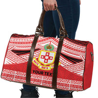 Personalised Kolisi Tonga College Atele Travel Bag Polynesian Ngatu Tribal - Polynesian Pride