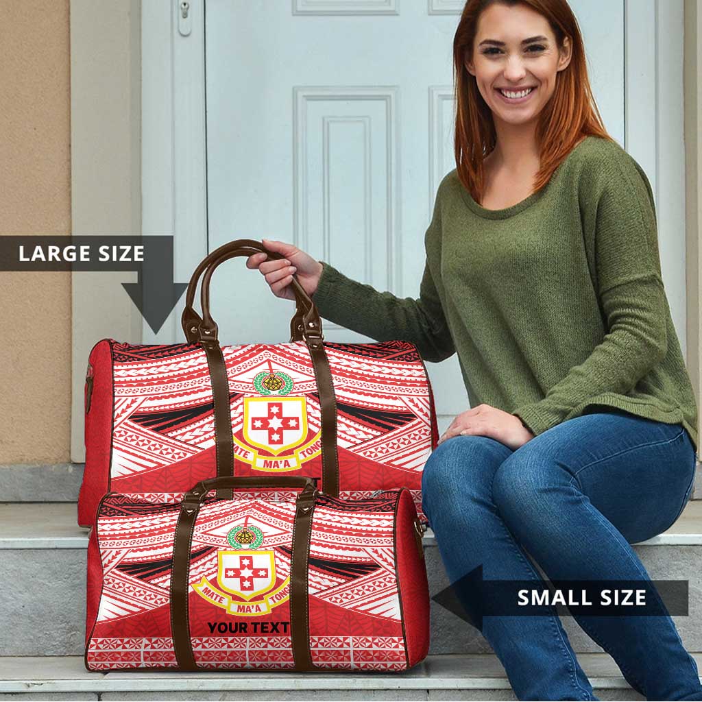 Personalised Kolisi Tonga College Atele Travel Bag Polynesian Ngatu Tribal - Polynesian Pride