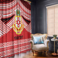 Personalised Kolisi Tonga College Atele Window Curtain Polynesian Ngatu Tribal LT9 - Polynesian Pride