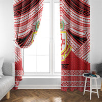 Personalised Kolisi Tonga College Atele Window Curtain Polynesian Ngatu Tribal LT9 - Polynesian Pride
