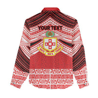 Personalised Kolisi Tonga College Atele Women Casual Shirt Polynesian Ngatu Tribal