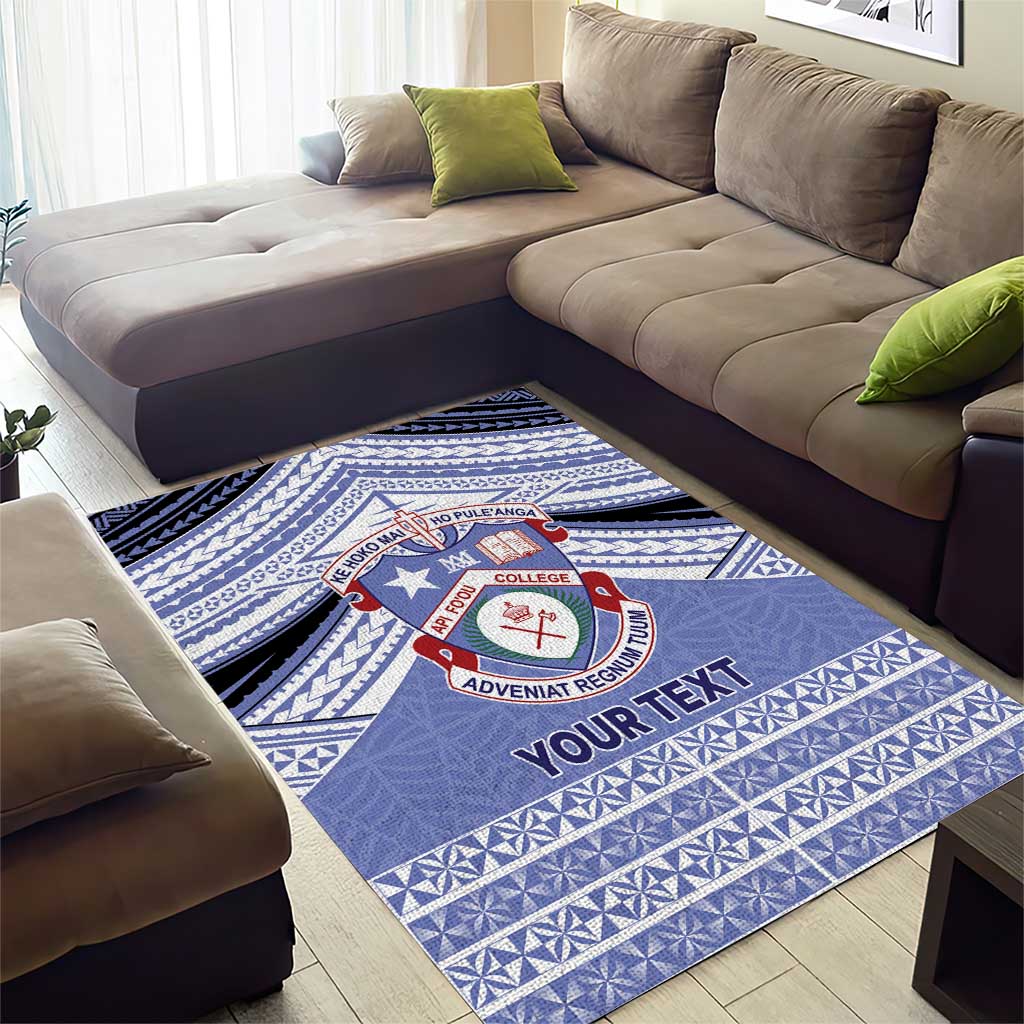 Personalised Tonga Apifoou College Area Rug Polynesian Ngatu Tribal