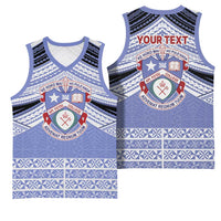 Personalised Tonga Apifoou College Basketball Jersey Polynesian Ngatu Tribal LT9 - Polynesian Pride