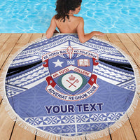 Personalised Tonga Apifoou College Beach Blanket Polynesian Ngatu Tribal LT9 - Polynesian Pride