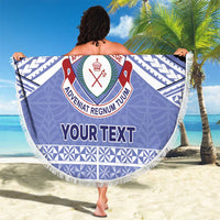 Personalised Tonga Apifoou College Beach Blanket Polynesian Ngatu Tribal LT9 - Polynesian Pride