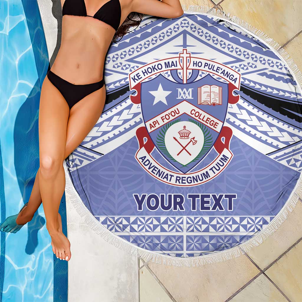 Personalised Tonga Apifoou College Beach Blanket Polynesian Ngatu Tribal LT9 - Polynesian Pride