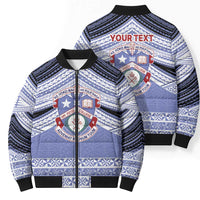 Personalised Tonga Apifoou College Bomber Puffer Jacket Polynesian Ngatu Tribal LT9 - Polynesian Pride
