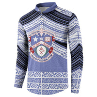 Personalised Tonga Apifoou College Button Sweatshirt Polynesian Ngatu Tribal LT9 - Polynesian Pride