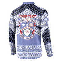 Personalised Tonga Apifoou College Button Sweatshirt Polynesian Ngatu Tribal LT9 - Polynesian Pride