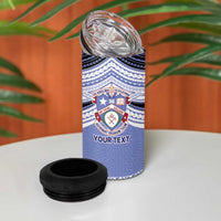 Personalised Tonga Apifoou College 4 in 1 Can Cooler Tumbler Polynesian Ngatu Tribal LT9 - Polynesian Pride