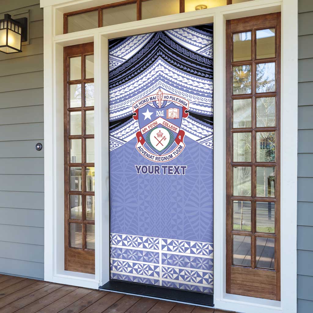 Personalised Tonga Apifoou College Door Cover Polynesian Ngatu Tribal LT9 - Polynesian Pride