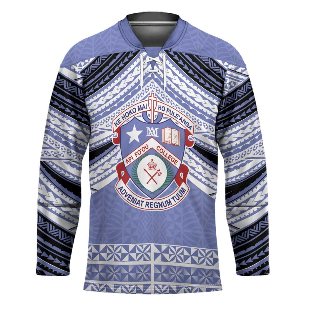 Personalised Tonga Apifoou College Hockey Jersey Polynesian Ngatu Tribal - Polynesian Pride