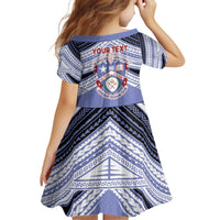 Personalised Tonga Apifoou College Kid Short Sleeve Dress Polynesian Ngatu Tribal LT9 - Polynesian Pride