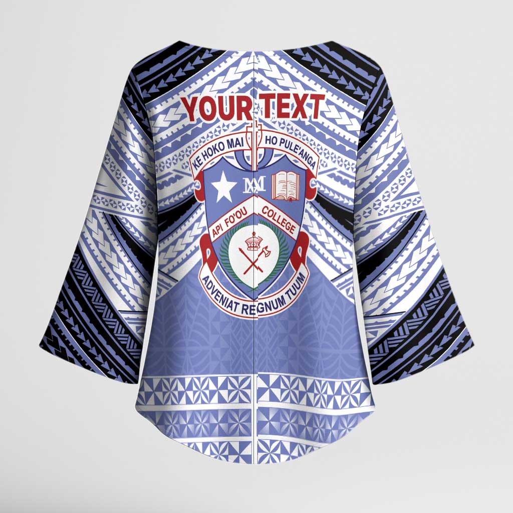 Personalised Tonga Apifoou College Kimono Sleeve Blouse Polynesian Ngatu Tribal LT9 - Polynesian Pride