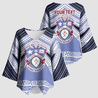 Personalised Tonga Apifoou College Kimono Sleeve Blouse Polynesian Ngatu Tribal LT9 - Polynesian Pride