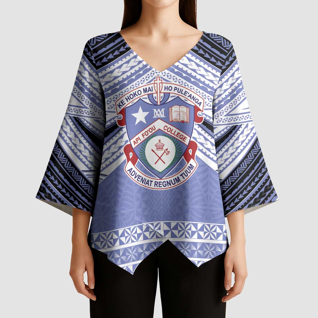 Personalised Tonga Apifoou College Kimono Sleeve Blouse Polynesian Ngatu Tribal LT9 - Polynesian Pride