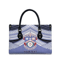 Personalised Tonga Apifoou College Leather Bag Polynesian Ngatu Tribal - Polynesian Pride