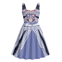 Personalised Tonga Apifoou College Midi Dress Polynesian Ngatu Tribal - Polynesian Pride