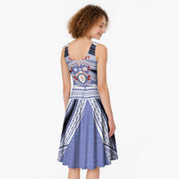 Personalised Tonga Apifoou College Midi Dress Polynesian Ngatu Tribal - Polynesian Pride