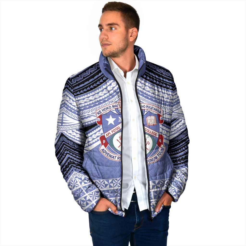 Personalised Tonga Apifoou College Padded Jacket Polynesian Ngatu Tribal LT9 - Polynesian Pride