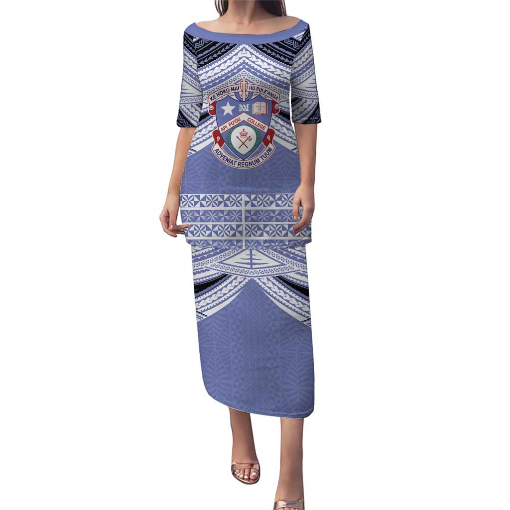 Personalised Tonga Apifoou College Puletasi Polynesian Ngatu Tribal