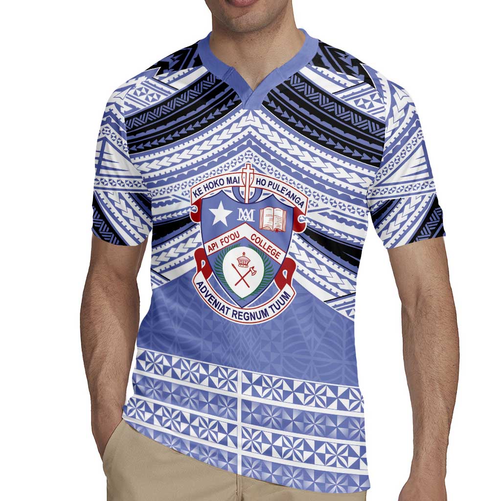 Personalised Tonga Apifoou College Rugby Jersey Polynesian Ngatu Tribal