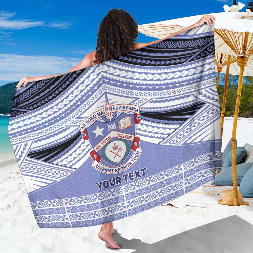 Personalised Tonga Apifoou College Sarong Polynesian Ngatu Tribal