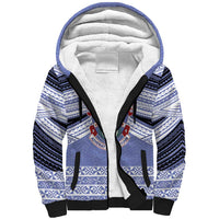 Personalised Tonga Apifoou College Sherpa Hoodie Polynesian Ngatu Tribal LT9 Unisex Blue - Polynesian Pride