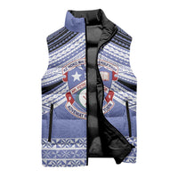 Personalised Tonga Apifoou College Sleeveless Puffer Jacket Polynesian Ngatu Tribal LT9 - Polynesian Pride