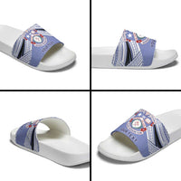 Personalised Tonga Apifoou College Slide Sandals Polynesian Ngatu Tribal - Polynesian Pride