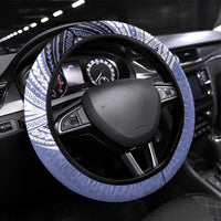 Tonga Apifoou College Steering Wheel Cover Polynesian Ngatu Tribal LT9 Universal Fit Blue - Polynesian Pride