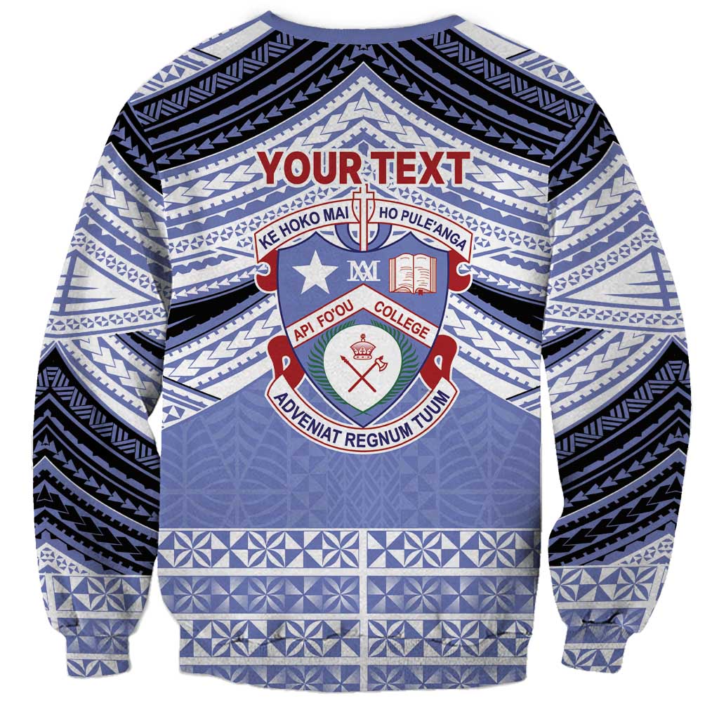 Personalised Tonga Apifoou College Sweatshirt Polynesian Ngatu Tribal LT9 - Polynesian Pride